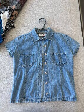 Vintage Denim Button Down Shirt